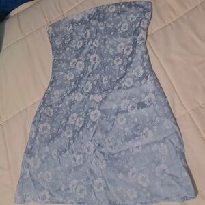 Princess Polly Light Blue Strapless Dress